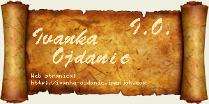 Ivanka Ojdanić vizit kartica